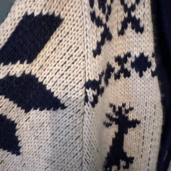 Lorenzo Magni Deer reindeer snowflake Cardigan Sweater Alpaca Wool made in Italy - Picture 5 of 10